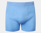 Calvin Klein Men's 100% Cotton Boxer Briefs 3-Pack - Dark Blue/Blue/Light Blue