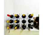 Sunshine Storage Rack Transparent Space Saving Acrylic Wine Rack Storage Organizer for Wine-Transparent