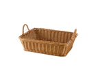 Large Woven Basket Toy Cosmetic Books Sundries Clothes Storage Box Case Snacks Container Rattan Laundry Basket Wicker