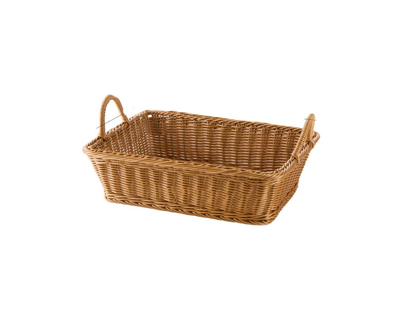 Large Woven Basket Toy Cosmetic Books Sundries Clothes Storage Box Case Snacks Container Rattan Laundry Basket Wicker