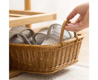 Large Woven Basket Toy Cosmetic Books Sundries Clothes Storage Box Case Snacks Container Rattan Laundry Basket Wicker