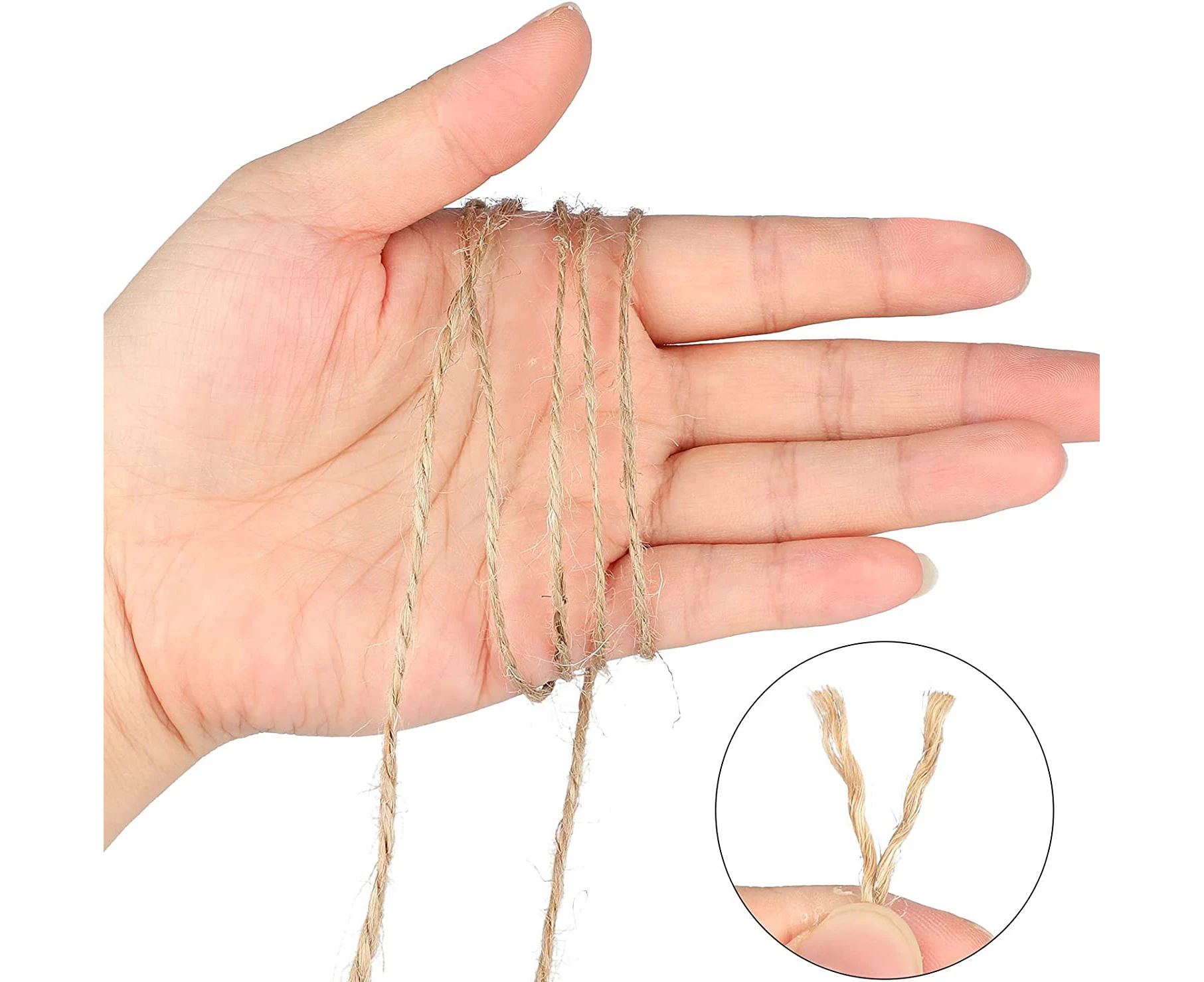 100M Jute Twine Gardening Twine Natural Rope Jute Yarn Fine Rope For Gardening Wedding Decoration