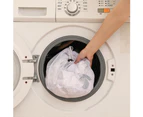 Clothes Anti-tangle Anti-Deformation Washing Machine Mesh Drawstring Laundry Bag-White M