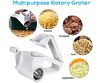 Rotary Cheese Grater Manual Handheld Cheese Grater with Stainless Steel Drum for Grating Hard Cheese Chocolate Nuts Kitchen Tool