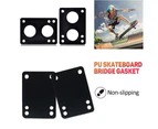 2Pcs 3mm/6mm Soft Skateboard Riser Pads Longboard Shock Proof Bridge Gaskets - Black