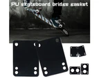 2Pcs 3mm/6mm Soft Skateboard Riser Pads Longboard Shock Proof Bridge Gaskets - Black