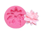 Baking Mold Non-stick Quick Release Heat Resistant Flexible Reusable Multipurpose Silicone Flower Shaped Fondant Mold Baking Tool - Pink