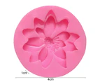 Baking Mold Non-stick Quick Release Heat Resistant Flexible Reusable Multipurpose Silicone Flower Shaped Fondant Mold Baking Tool - Pink