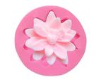 Baking Mold Non-stick Quick Release Heat Resistant Flexible Reusable Multipurpose Silicone Flower Shaped Fondant Mold Baking Tool - Pink