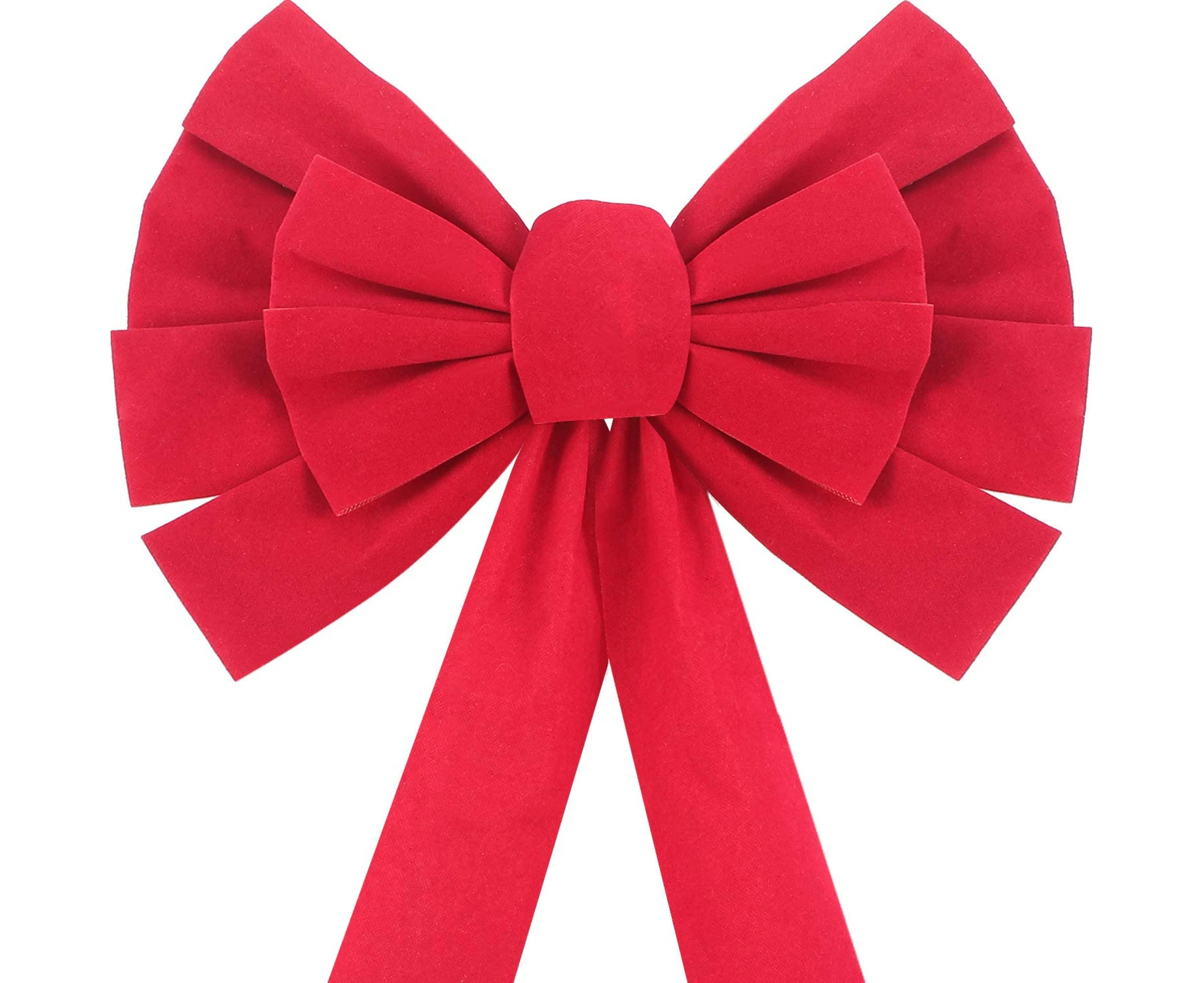 6 Pack Red Christmas Wreaths Bows Velvet Christmas Holiday Bows Xmas Embellishment Craft Bows for Christmas