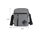 Men Messenger Bag Adjustable Strap Large Capacity Sling Pack Multi Pockets Waterproof Crossbody Shoulder Bag Satchel Purse for Outdoor - Grey