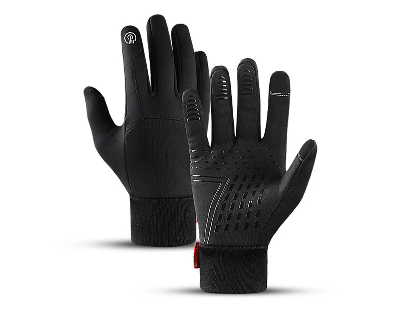 Touch Screen Lightweight Winter GlovesWarm Water Resistant Gloves for Walking,Riding,Cycling,Running and Driving,L