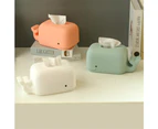 Creative Silicone Tissue Box, Cute Cartoon Tissue Box -White