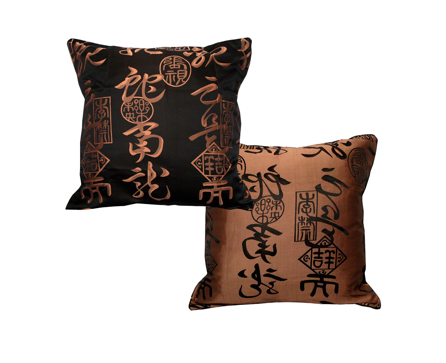 Phase 2 Warlord Jacquard Bronze Pair of European Pillowcases 65 x 65 cm