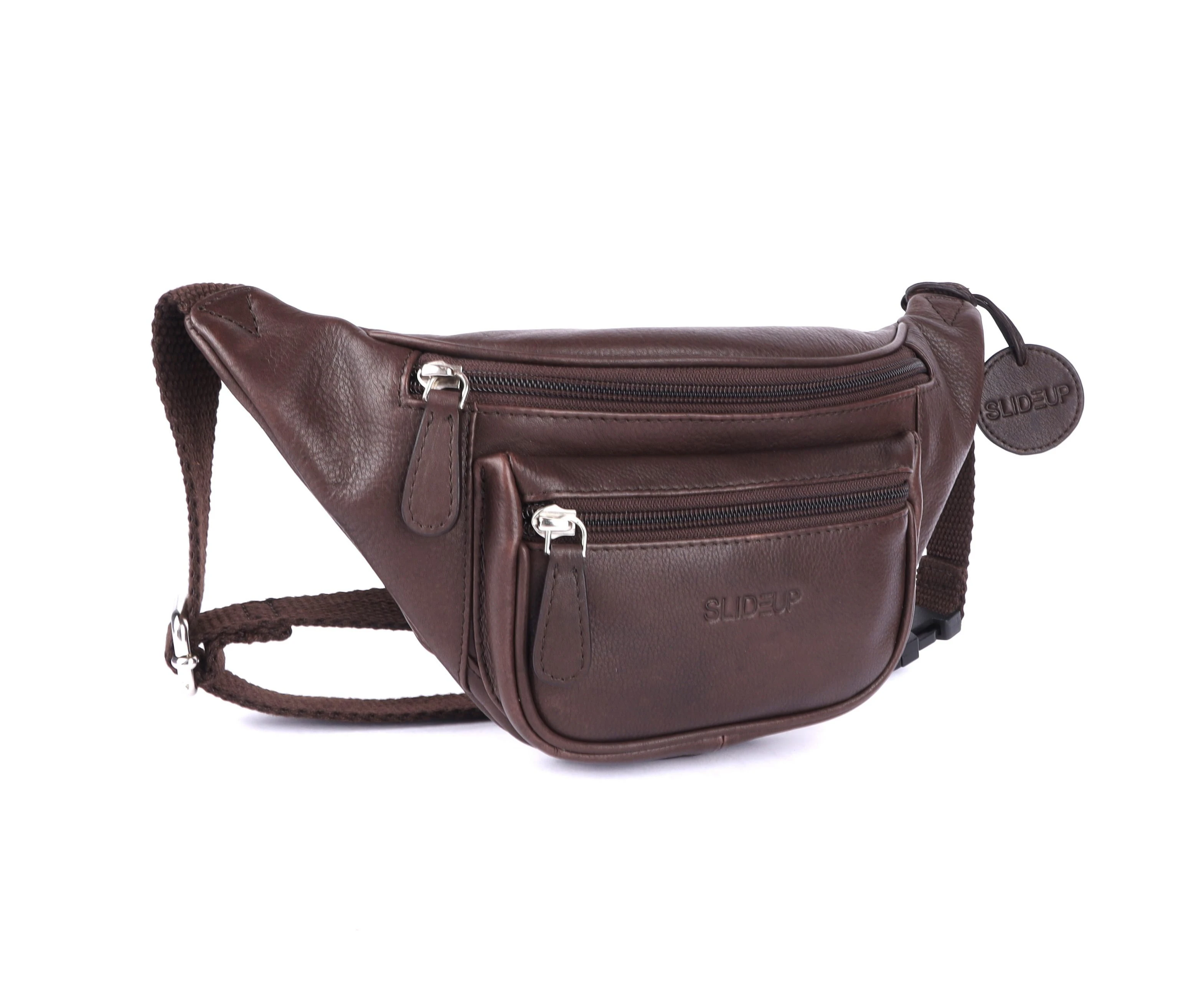 Slideup Blithe Leather Hipbag-Brown