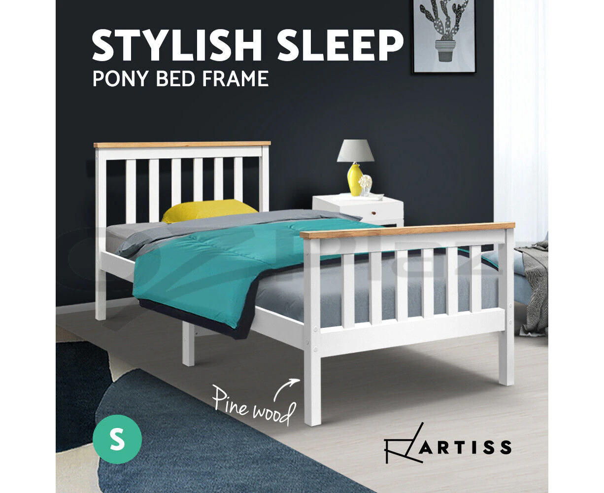 Artiss Bed Frame Single Wooden Timber Mattress Base Bedroom Furniture Kids