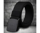 Belt Adjustable Exquisite Buckle Men Lightweight All Match Waist Belt for Daily Wear - Dark Gray