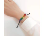 Various Style Braided Macrame Bracelet Bulk Rainbow Accessory Wristband Handmade Jewelry for Men Women