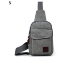 Men Canvas Satchel Casual Cross Body Handbag Messenger Shoulder Bag - Black