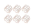 6Pcs Napkin Buckle Exquisite Elegant Fashion Table Decoration Napkin Rings for Kitchen-Rose Gold