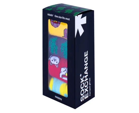 Socks Gift Boxed 4 Pairs-Pop Culture