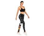 Tummy Control 3D Print Leggings Fitness Yoga Pants Push Up Stretch Gym Slim  R0031UR01 Skinny Trousers - Multi