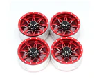 4Pcs/Set 1.9 Inch Wheel Rim Metal Parts for 1/10 Remote Crawl Car TRX4 SCX10 D90 Red