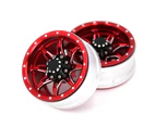 4Pcs/Set 1.9 Inch Wheel Rim Metal Parts for 1/10 Remote Crawl Car TRX4 SCX10 D90 Red