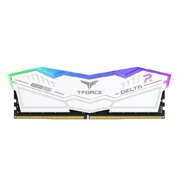 Team Group T-Force Delta White RGB 32GB Kit (16GB x 2) 7200MHz On-Die ECC DDR5 for SFF/TWR