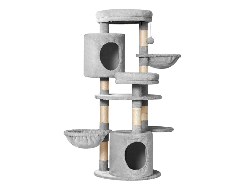 Cat Tree Tower Scratching Post Scratcher Wood Condo House Toys Bed 123cm