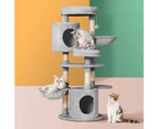 Cat Tree Tower Scratching Post Scratcher Wood Condo House Toys Bed 123cm