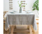 Rustic Lattice Tablecloth Cotton Linen Square Table Cloths for Kitchen Dining, Christmastable clothtable cloth-90*90cm