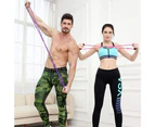 Home Gym Toner Yoga Resistance Bands Expander Stretch Rope 8 Shaped Resistant Exercise Bands Fitness Bands Rubber Tension Rope 2 Piece