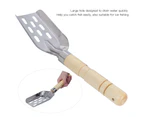 Stainless Steel Integrated Wooden Handle Mix Bait Shovel Fishing Tackle For Fisherman