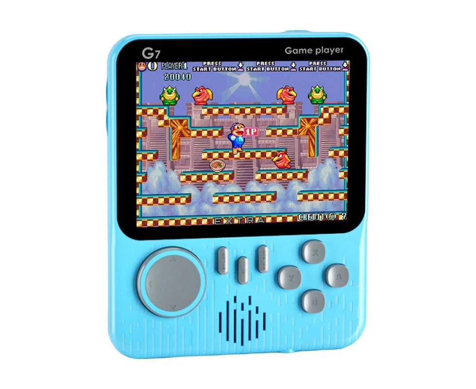 3.5 Inches Mini Game Console High Clarity LCD Screen Independent Buttons Quick Response Built-in 666 Games Ultra-thin Handheld Game Console-A