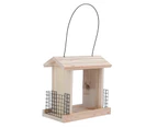 Bird Feeder Outdoor Hanging Wooden House Bird Feeding Tool For Garden Yard Outdoor Decoration