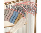 Laundry Drying Rack Clothes Hanger Clothespins Indoor Space Saver Hanging Clothing Organizer Mitten Sock Hangers pink