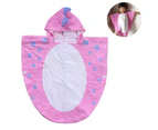 Soft Cotton Baby Bath Towel Beach Towel Bathrobe for Children 0-6 Years - Pink - L