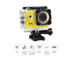 Ultra High Clarity 4K 1080P WiFi 16 Mega Sports Action Camera Waterproof DVR Camcorder Black