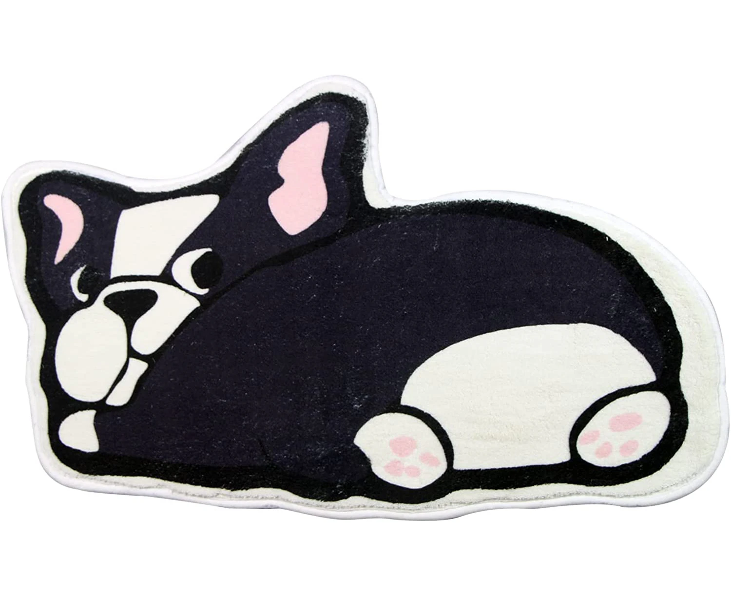 Cute Animal Indoor Rug French Bulldog Floor Mat Home Decor Bath Mat For Bedroom Bathroom 23.62" x 15.74"