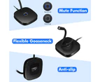 Computer Microphone, Desktop Gooseneck Microphone,Mute Button with LED Indicator,USB Microphone for Windows and Mac