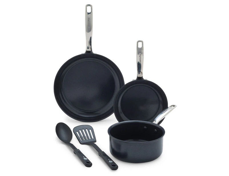 GreenLife 5-Piece Chatham Non Stick Cookware Set - Black