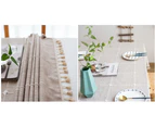 Rustic Lattice Tablecloth Cotton Linen Square Table Cloths for Kitchen Dining, Christmastable clothtable cloth-140*220cm