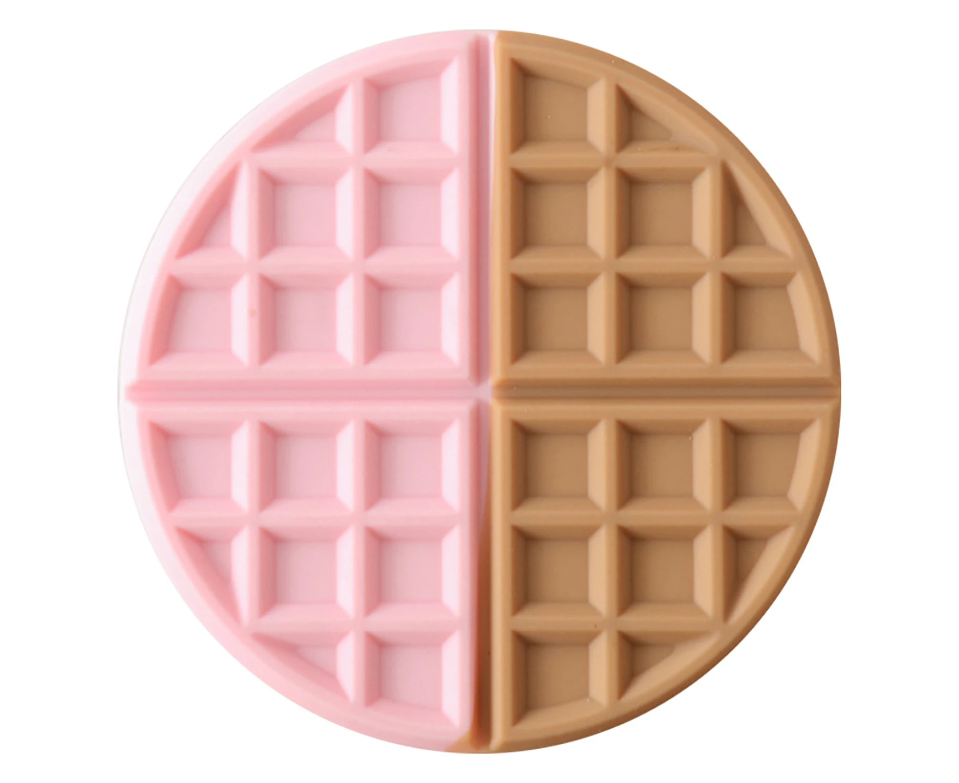 Mbg Creative Waffle Shape Placemat More Thicken Elastic Silicone Dinner Mat for Home-Pink - Pink