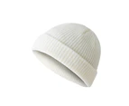 Men Women Solid Color Knitted Beanie Cap Warm Woolen Street Outdoor Sport Hat-Light Grey