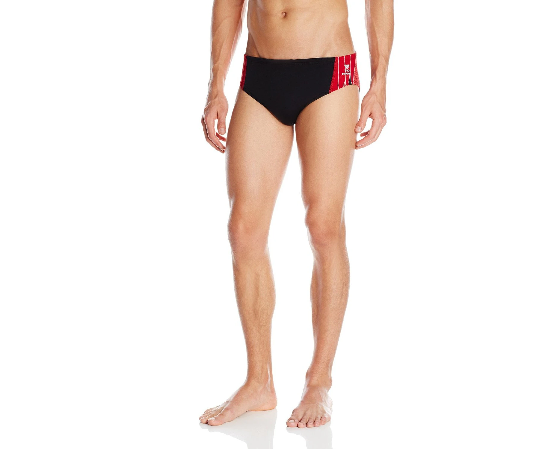 (Size 26, Black / Red) - TYR SPORT Men's Phoenix Splice Racer Swimsuit