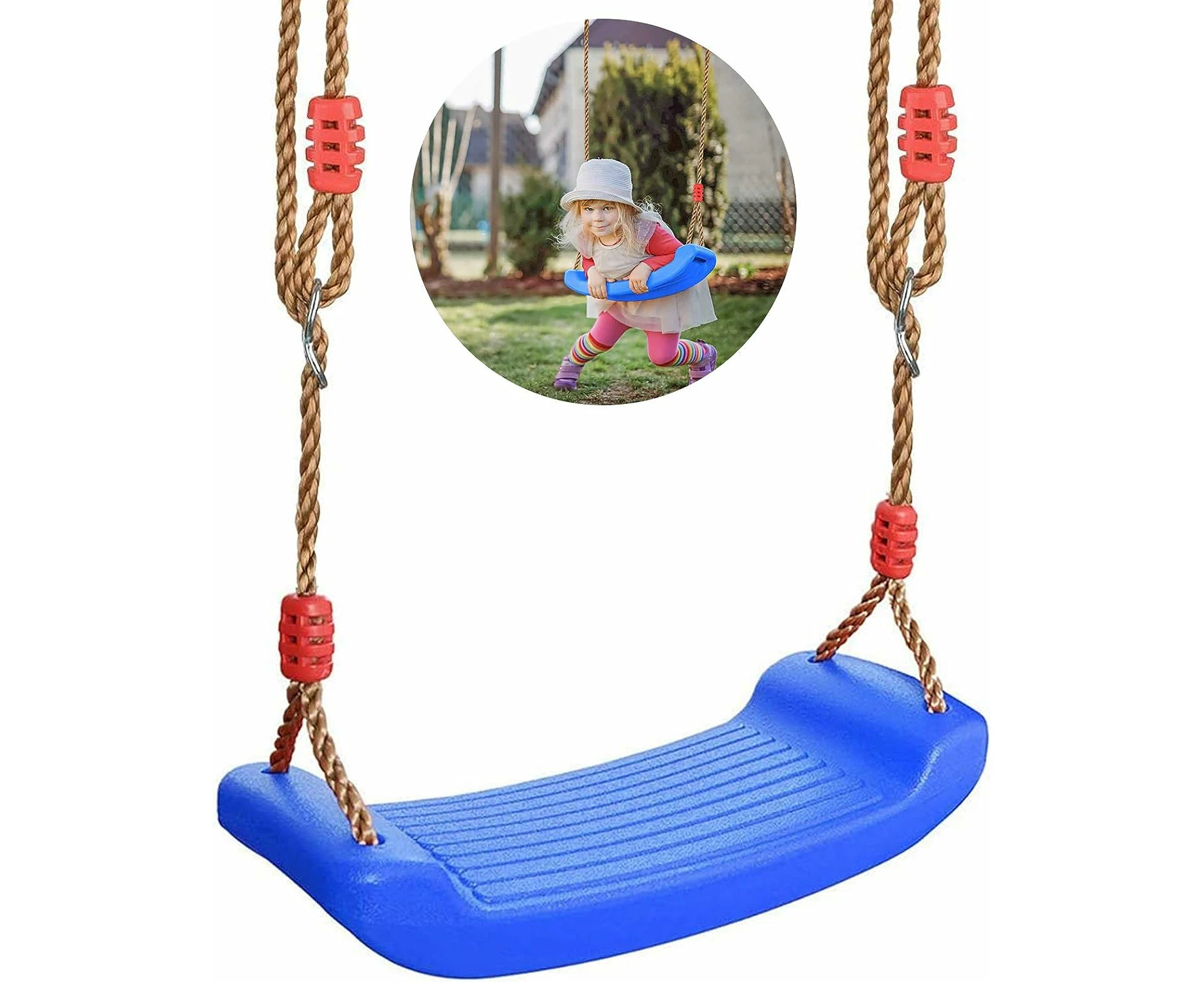 Swing Seat, Plastic Swing, Garden Swing, Indoor And Outdoor Children'S Swing, Playground Swing, Swing Seat,Blue