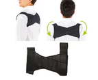 Men Shoulder Bandage Upper Back Support Belt Orthopedic Brace Posture Corrector Black L