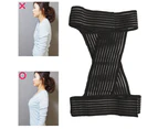 Men Shoulder Bandage Upper Back Support Belt Orthopedic Brace Posture Corrector Black L