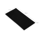 Pub Bar Service Runner Mat Drink Service Mat Cup Placemat Coaster 15x30cm Black